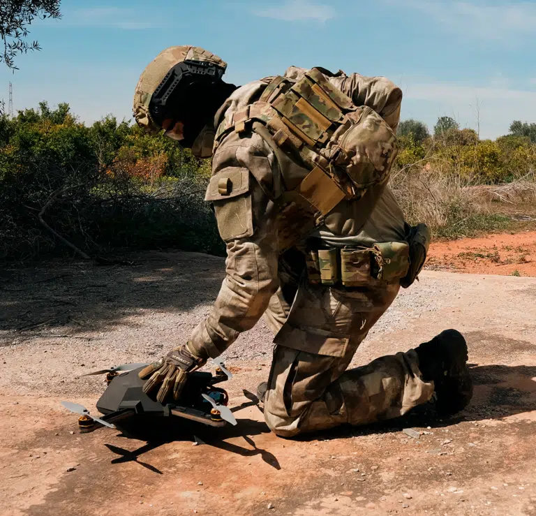 Soldier with a Wasper-1 Drone Non-commercial version